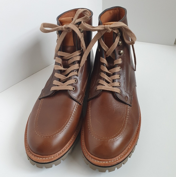 NWOB Allen Edmonds Freeport leather lace-up boots, size 11, brown - Picture 2 of 11